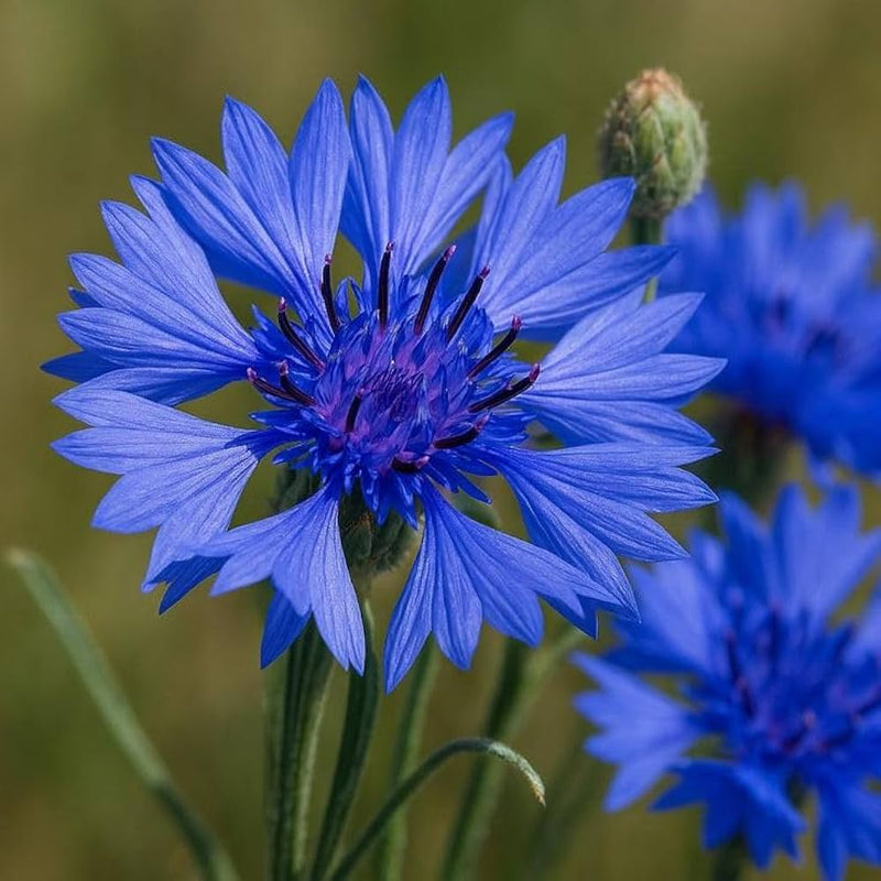 Dark Blue Cornflower Centaurea cyanus flower seeds for garden planting