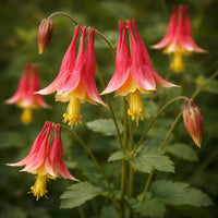 Wild Columbine Aquilegia canadensis flower seeds for native garden planting