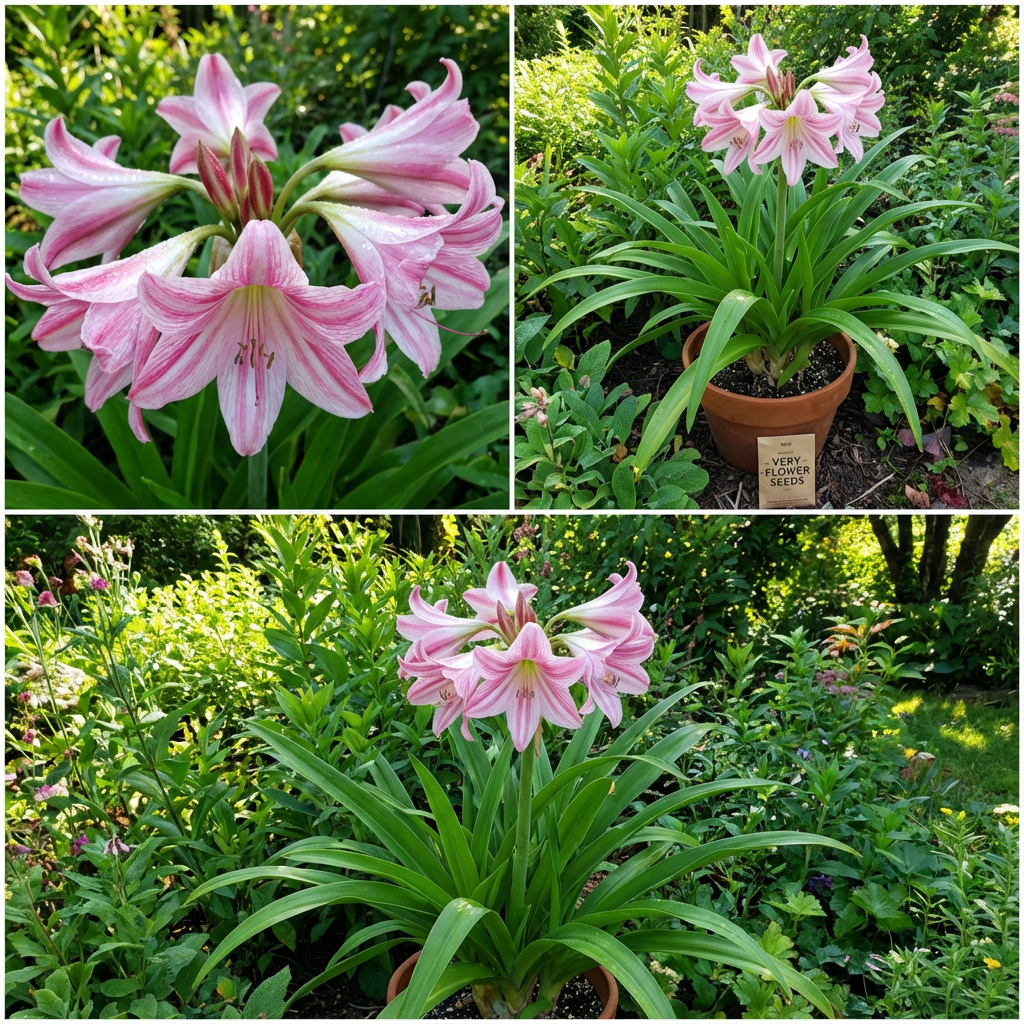 Crinum Lily Pat-a-cake Medium-size Bulb New Very - Flower Seeds