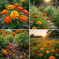 Crackerjack African Marigold Wildflower Seeds Everwilde Farms Mylar Packet – Perennial Flower Seeds