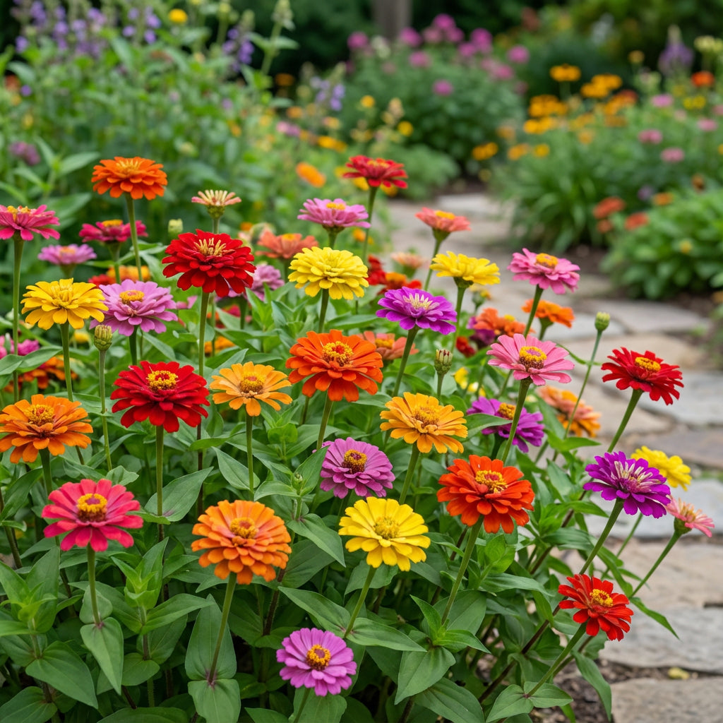 Zinnia Giant Mix Aztec Empress – Colorful Flower Garden Seeds
