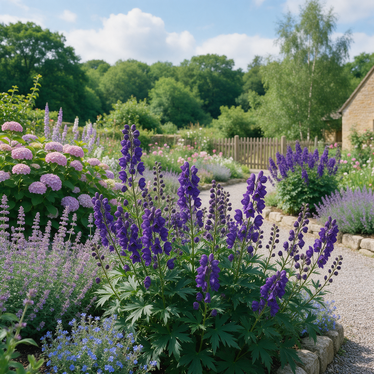 Monkshood Aconite (Aconitum napellus) plant seeds