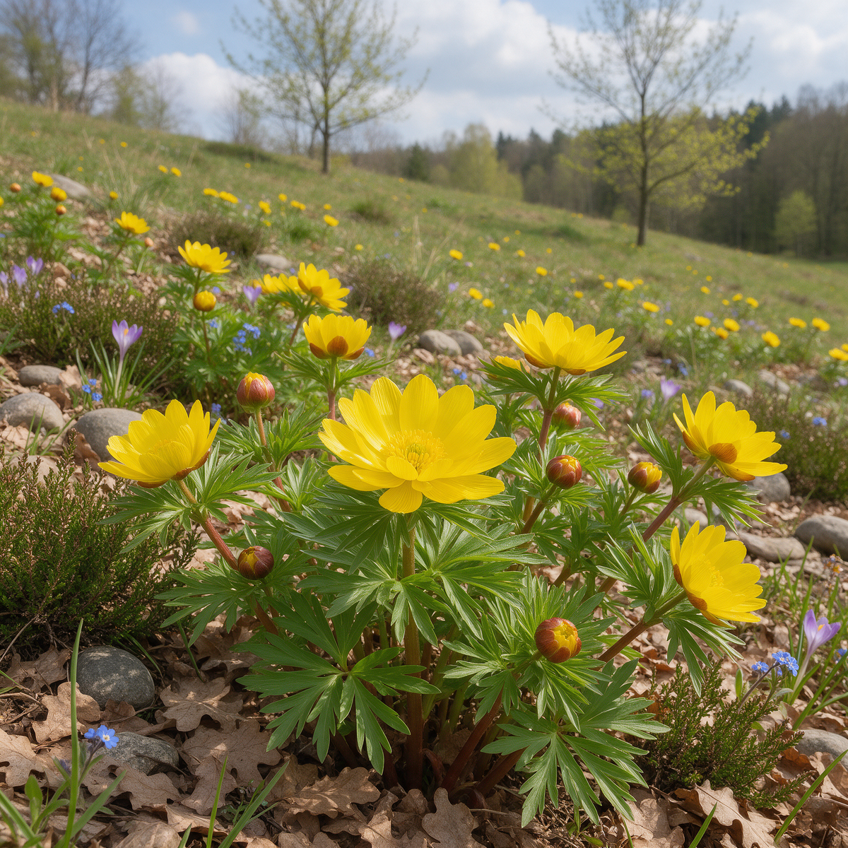 Adonis vernalis perennial plant seeds for gardening