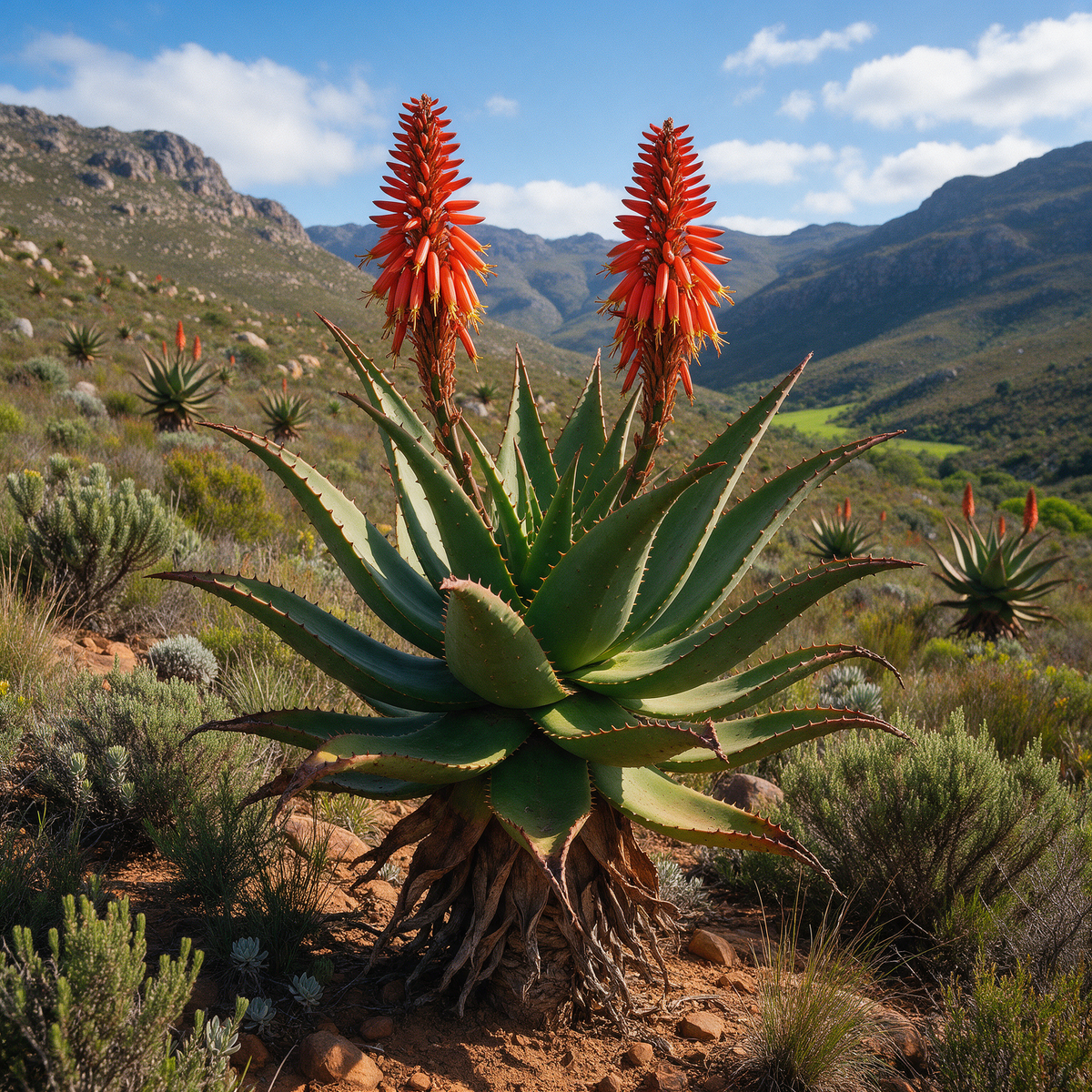 Aloe Ferox Cape Aloe succulent plant with distinctive rosette foliage