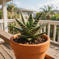 Tiger Aloe Aloe variegata succulent plant with variegated leaves