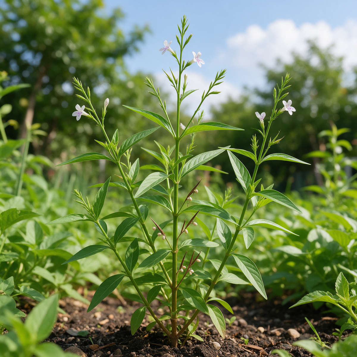 Andrographis Andrographis paniculata plant with green foliage