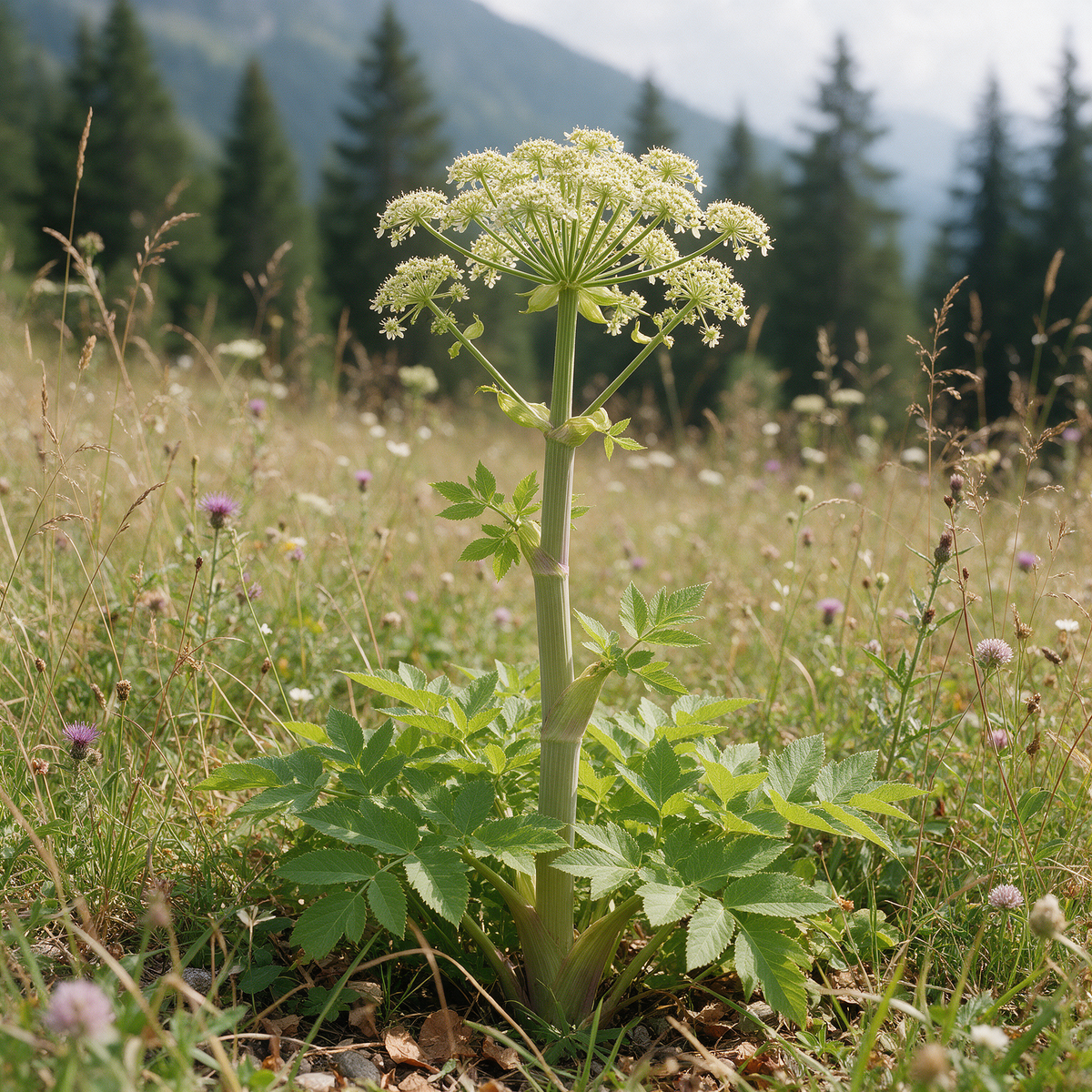 Angelica archangelica Official Angelica herb plant seed product