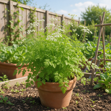 Organic Curly Chervil (Anthriscus cerefolium) culinary herb seeds.