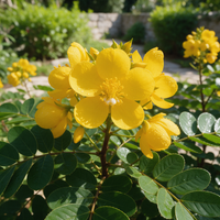 Senna alata flowering ornamental plant with green foliage