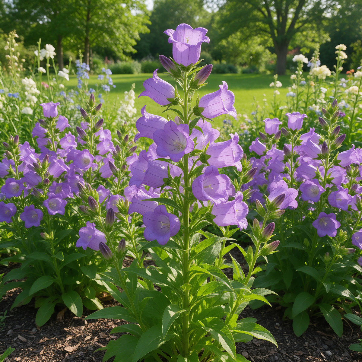 Canterbury Bells Campanula medium with bell-shaped flowers
