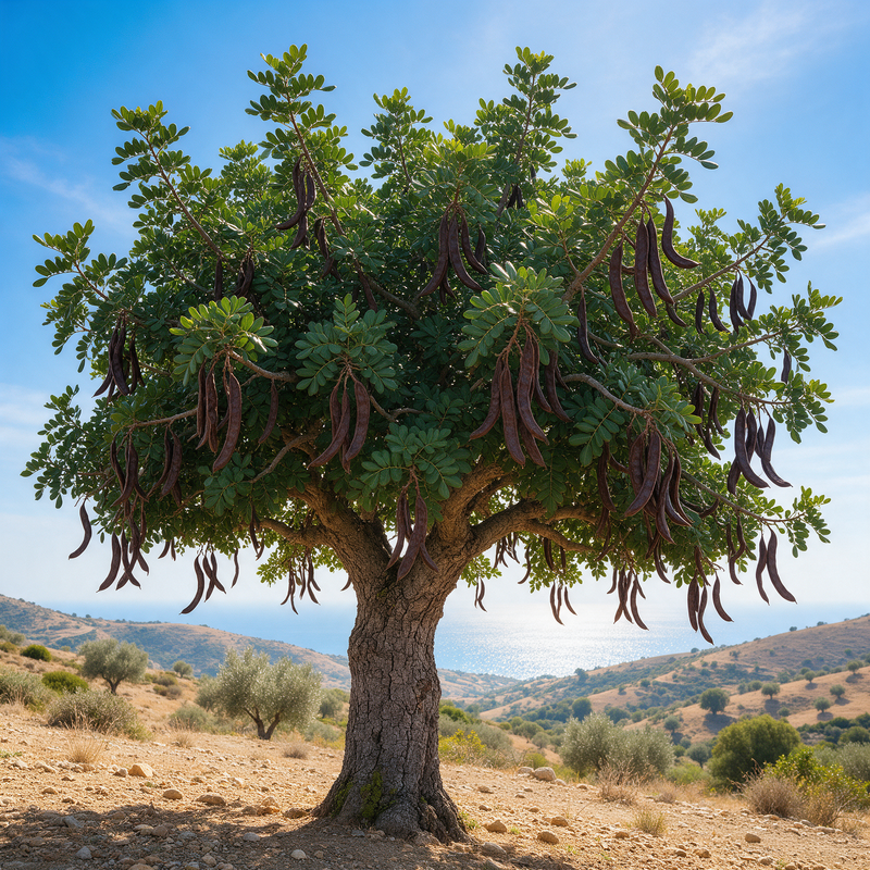 Carob Ceratonia siliqua plant seeds