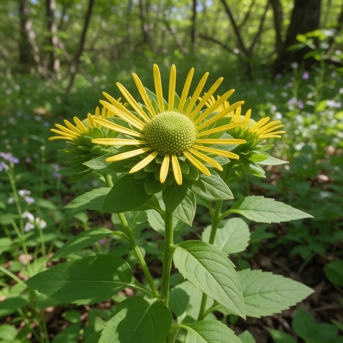 Carpesium macrocephalum Da-hua-jin-wa-er flowering plant