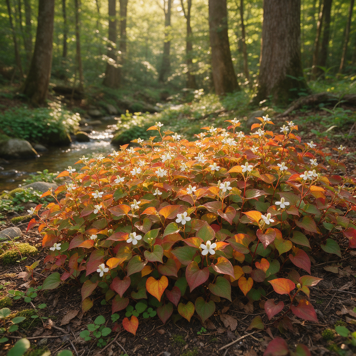 Houttuynia cordata Chameleon Plant garden foliage