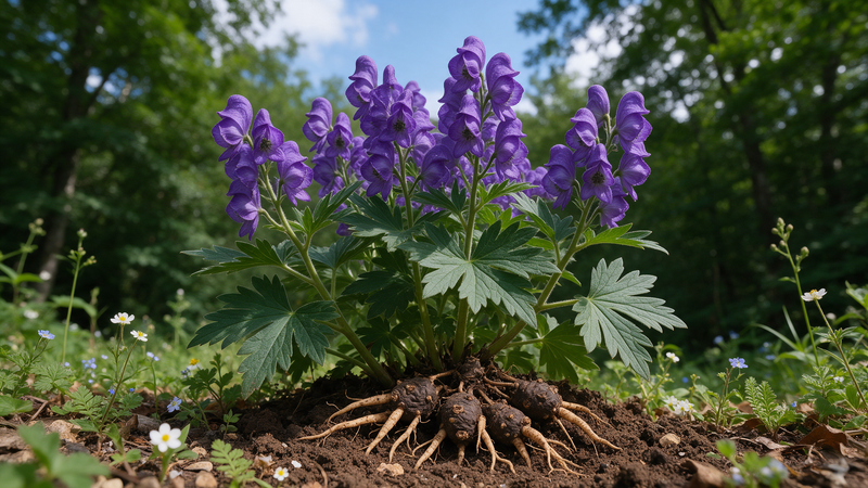 Chinese Aconite (Aconitum carmichaelii) garden plant seeds