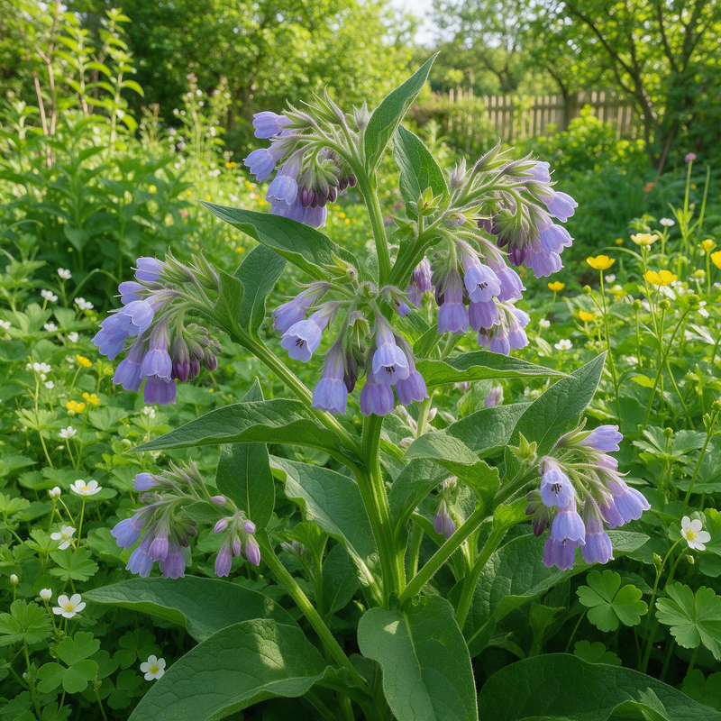 Symphytum officinale var. patens True Comfrey garden seeds for perennial herb cultivation