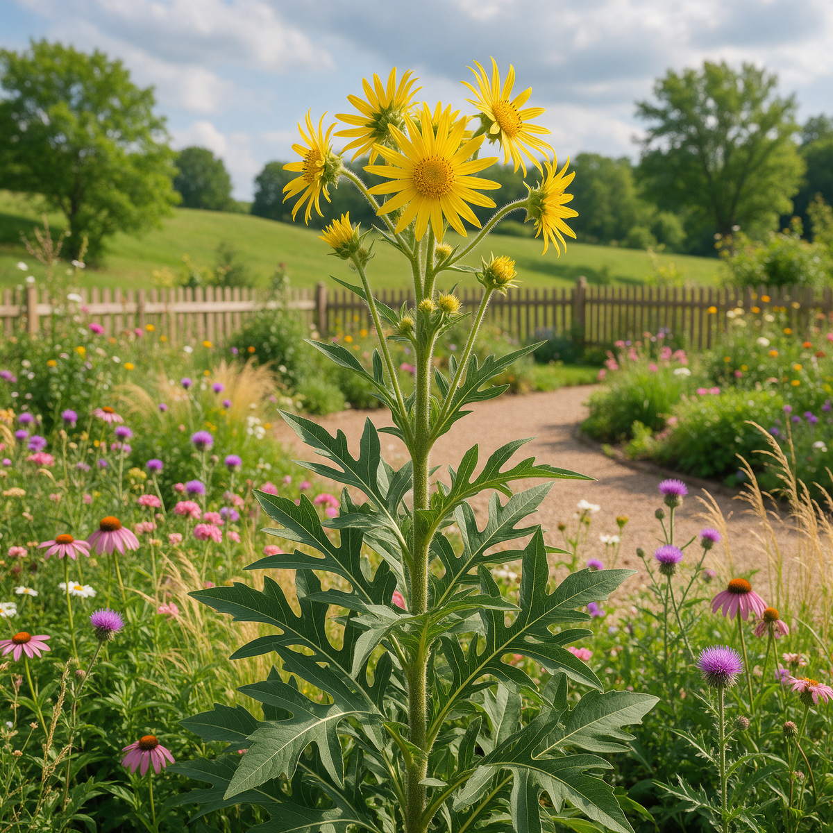 Silphium laciniatum Compass Plant garden seeds for perennial wildflower planting