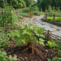 Chinese Coptis botanical plant seeds for shaded gardens and woodland collections