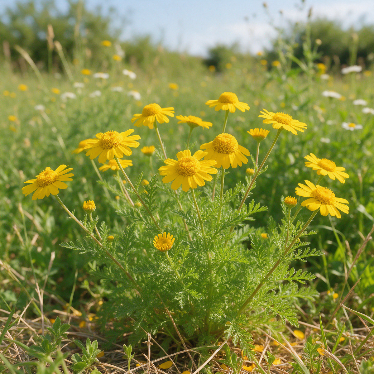 Dyer’s Chamomile garden plant with daisy-like flowers