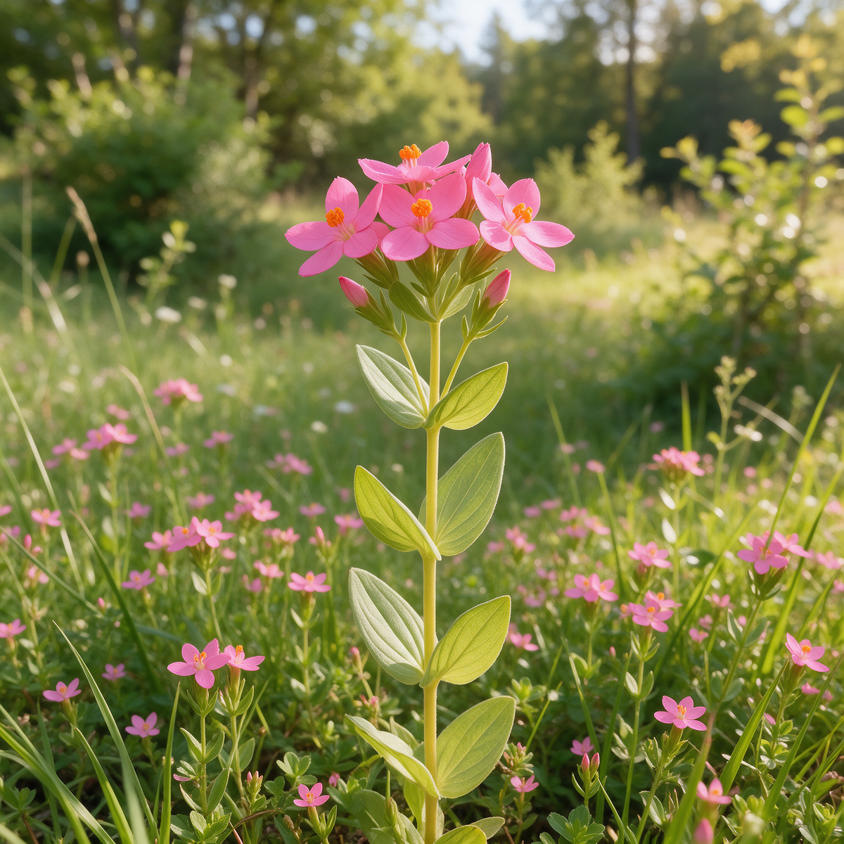 Centaurium erythraea European Centaury flowering plant