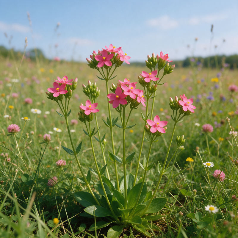 European Centaury Centaurium erythraea plant seeds