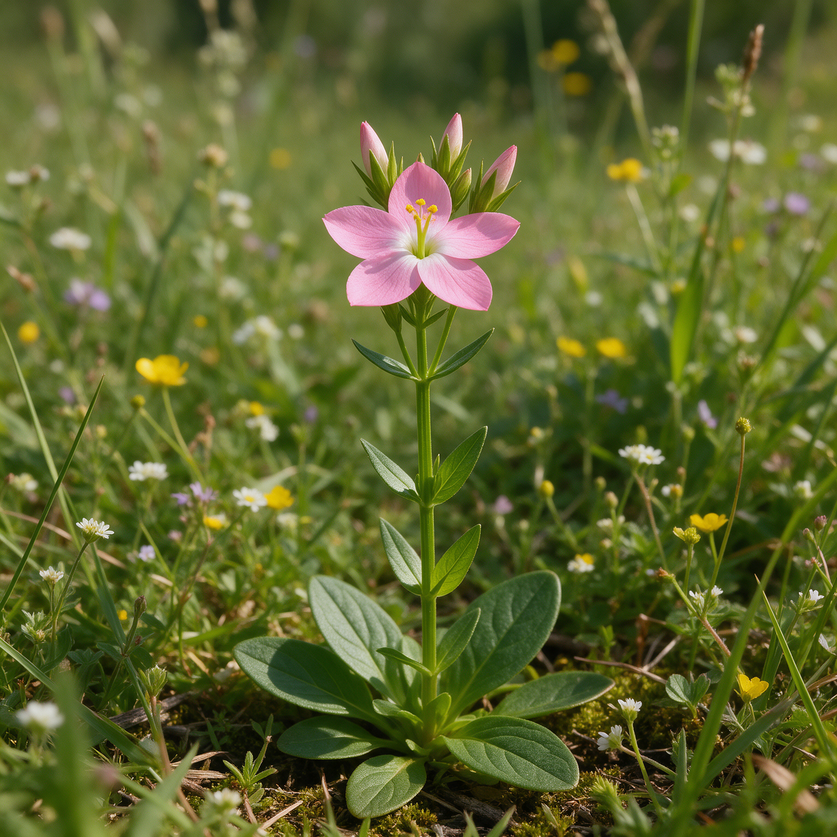 European Centaury garden flowers