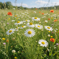 German Chamomile (Matricaria recutita) herb and flower seeds for garden planting.