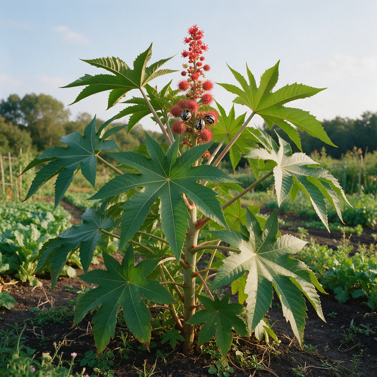 Ricinus communis zanzibariensis Giant Castor Plant Seeds
