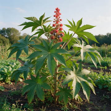 Ricinus communis zanzibariensis Giant Castor Plant Seeds