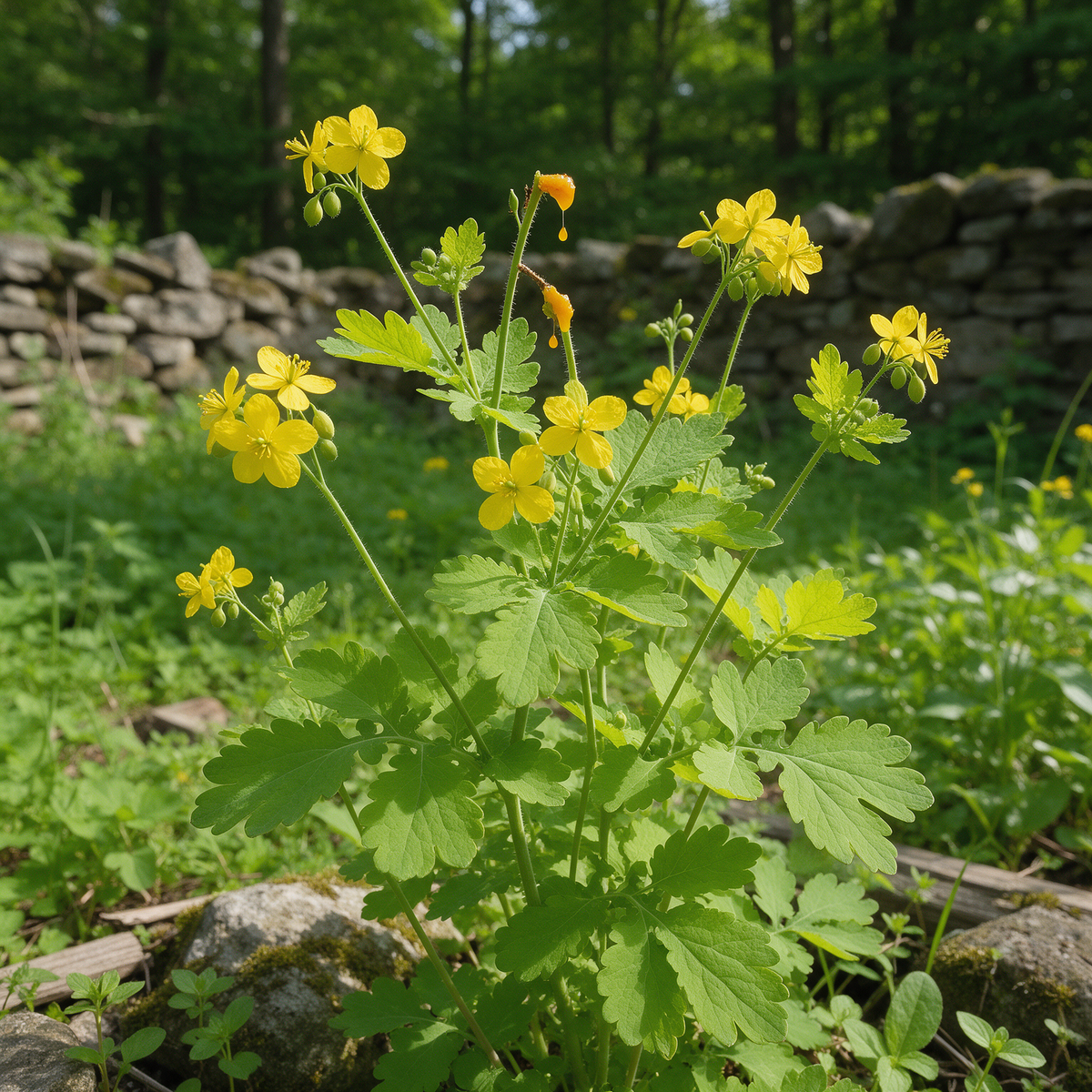 Greater Celandine Chelidonium majus organic garden seeds
