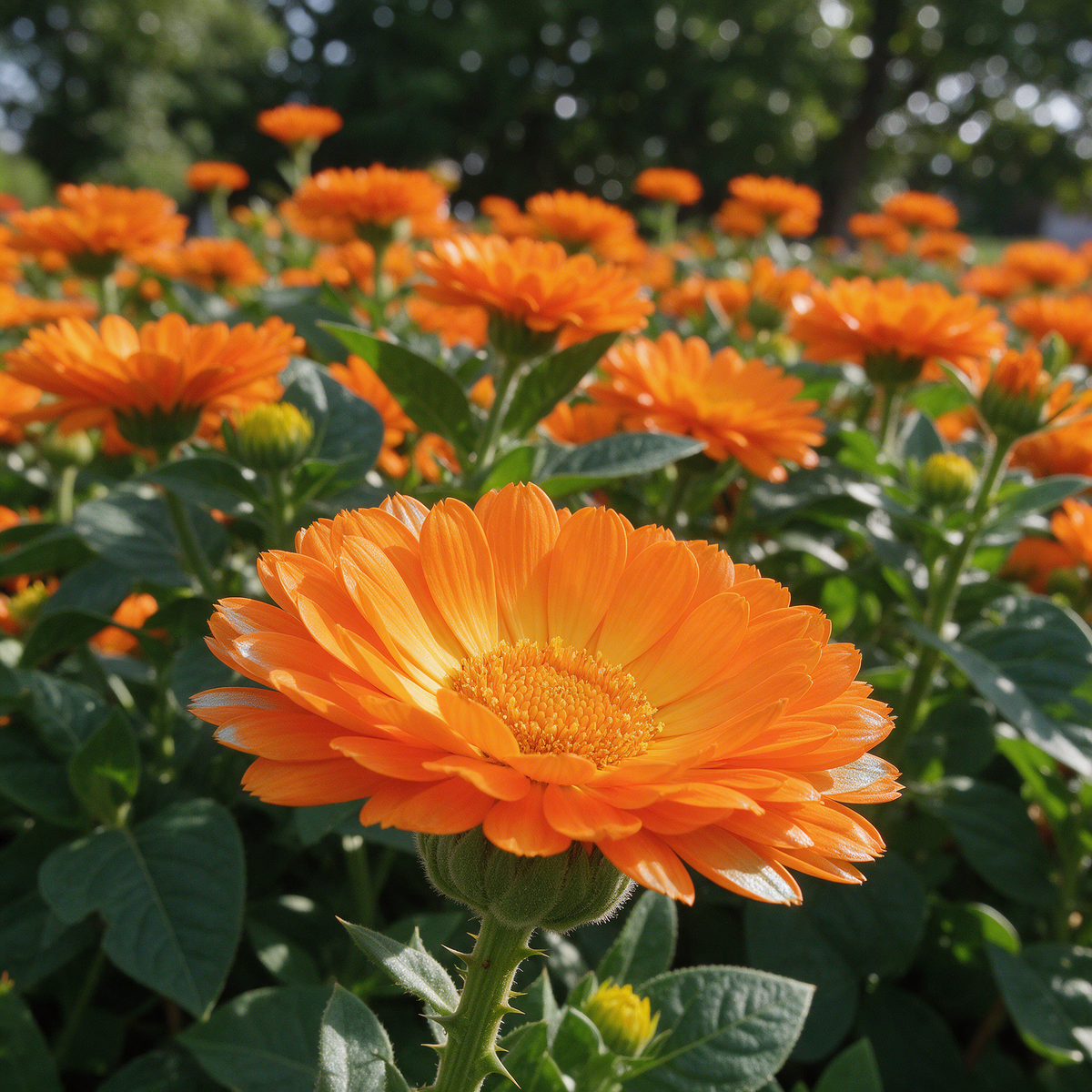 Calendula Orange seeds for vibrant flowering garden plants