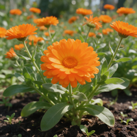 Organic Orange Calendula garden seeds for colorful flowering plants