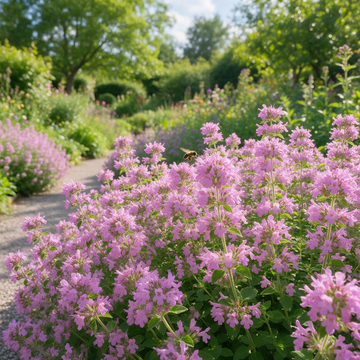 Showy Calamint Clinopodium grandiflorum flowering garden plant
