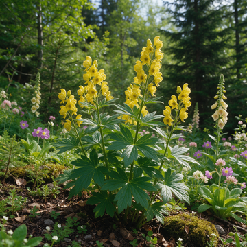 Aconite Yellow Wolf’s Bane (Aconitum lycoctonum vulparia) plant seeds