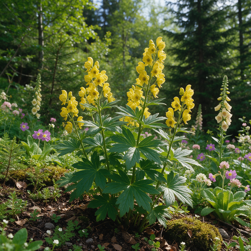 Aconite Yellow Wolf’s Bane (Aconitum lycoctonum vulparia) plant seeds