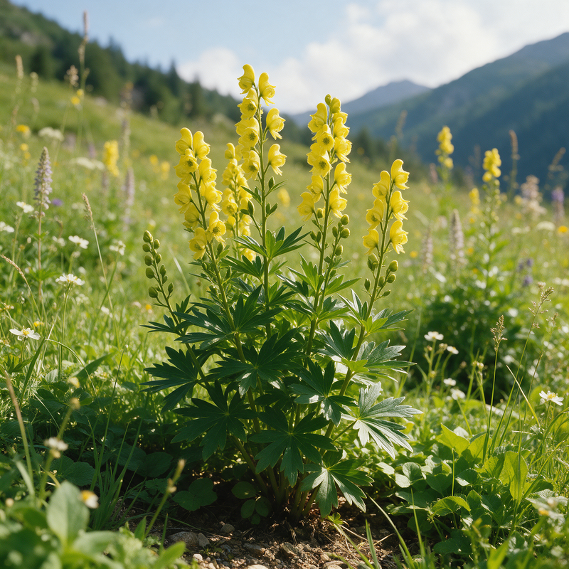 Yellow Wolf’s Bane (Aconitum lycoctonum vulparia) Plant Seeds
