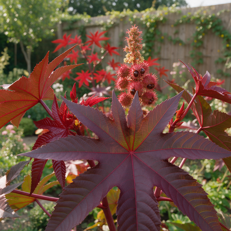 Ricinus communis sanguineus Zanzibar Red Castor plant seeds