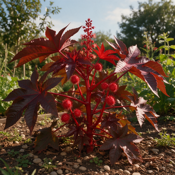 Castor Zanzibar Red Ricinus communis sanguineus garden seeds