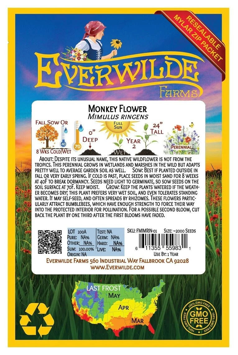 Monkey Flower – Colorful Wildflower Garden Seeds